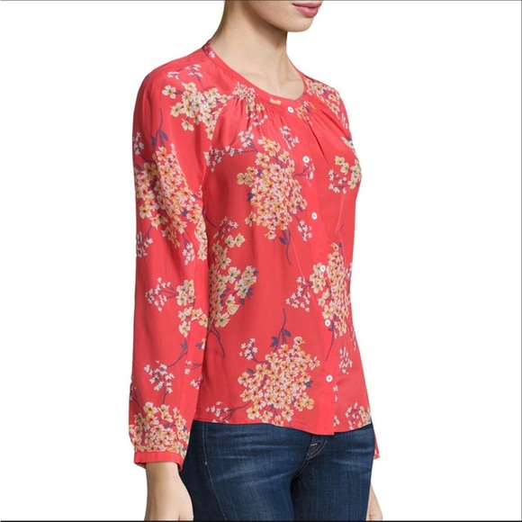 Rebecca Taylor Phlox Floral Silk Button Down Shirt - Picture 3 of 9
